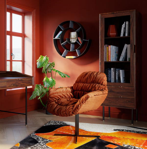 Dinding dengan Papan Siput Logam